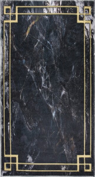 Tmavosivý prateľný koberec behúň 200x80 cm - Vitaus