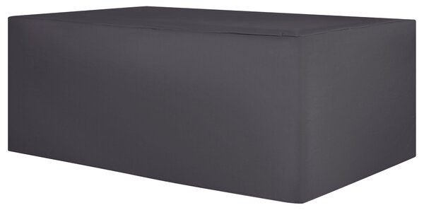 Ochranná plachta na záhradný nábytok čierna látka s PVC povlakom 255 x 180 x 70 cm kryt proti dažďu