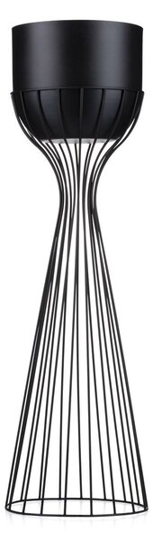 KOVOVÝ KVETINÁČ SO STOJANOM GLAM 68X20 CM ČIERNA
