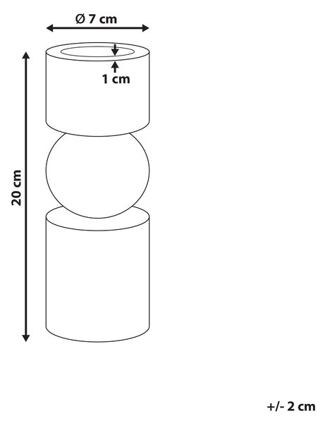 Svietnik biely mramorový 20 cm zaoblený dizajn minimalistická boho dekorácia do interiéru