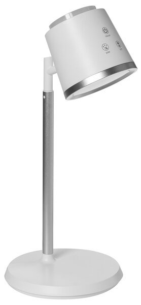 Stolná a nástenná LED lampa biela syntetický materiál 3 režimy teploty svetla so stmievačom nastaviteľná odnímateľná kancelária