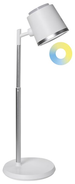 Stolná a nástenná LED lampa biela syntetický materiál 3 režimy teploty svetla so stmievačom nastaviteľná odnímateľná kancelária
