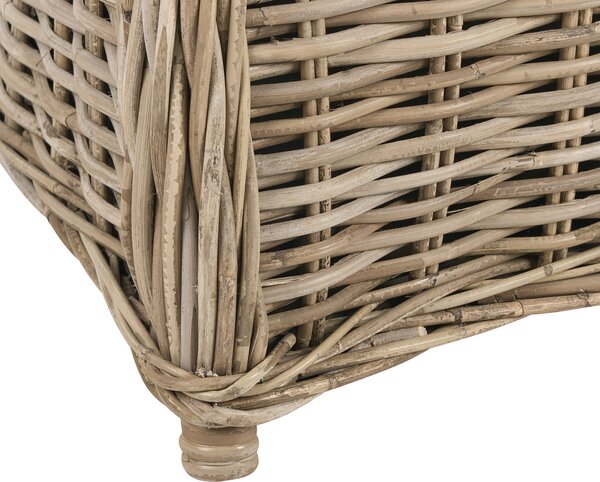 Záhradná lavička prírodná ratanová krémovobiely podsedák 141 cm interiér exteriér boho štýl záhrada terasa balkón