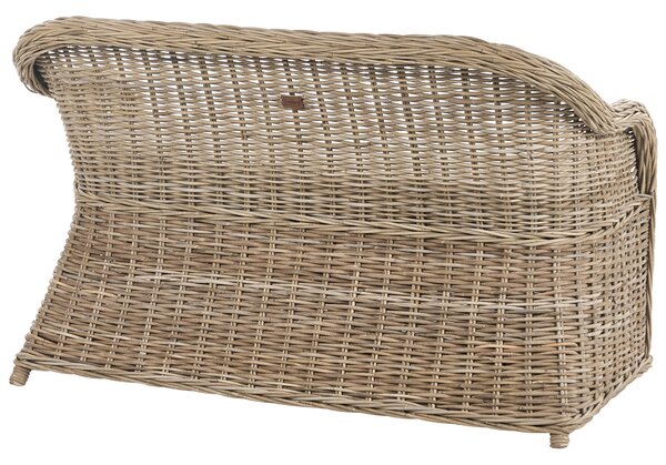 Záhradná lavička prírodná ratanová krémovobiely podsedák 141 cm interiér exteriér boho štýl záhrada terasa balkón