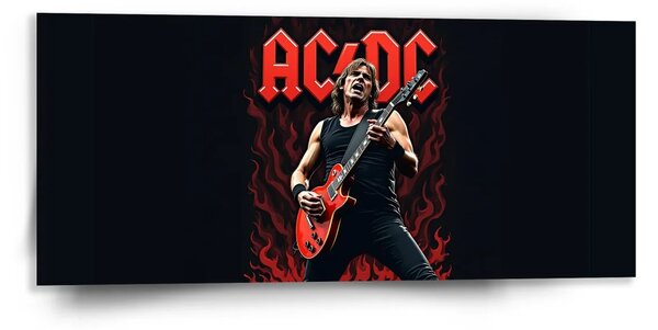 Sablio Obraz ACDC Gitarista - 110x50 cm