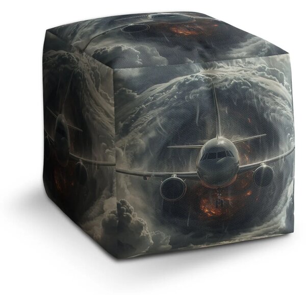 Sablio Taburet Cube Lietadlo v búrke - 40x40x40 cm