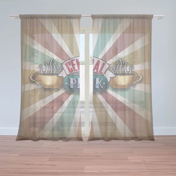 Sablio Záclony Seriál Priatelia CENTRAL PERK Abstrakcia: 2ks 150x250cm