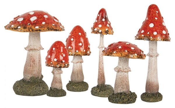 Dekorácia figúrka huba muchotrávka - Ø 9*12 cm - Clayre & Eef
