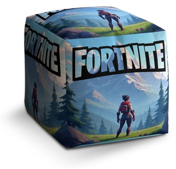 Sablio Taburet Cube FORTNITE Horská krajina - 40x40x40 cm