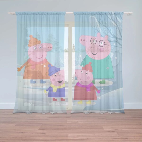 Sablio Záclony Prasiatko Pepina Rodina: 2ks 150x250cm