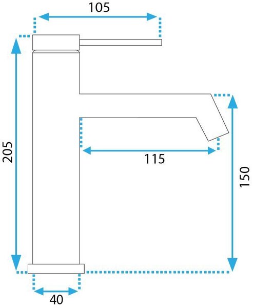 Rea Foss, umývadlová batéria h-205, medená matná, REA-B2085