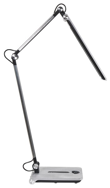 Stolná LED lampa strieborná syntetický materiál 3 režimy teploty svetla so stmievačom dotyková nastaviteľná kancelária