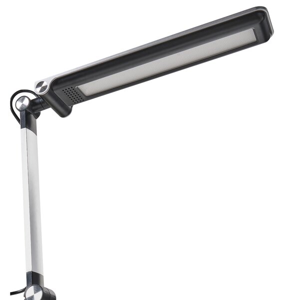 Stolná LED lampa strieborná syntetický materiál 3 režimy teploty svetla so stmievačom dotyková nastaviteľná kancelária