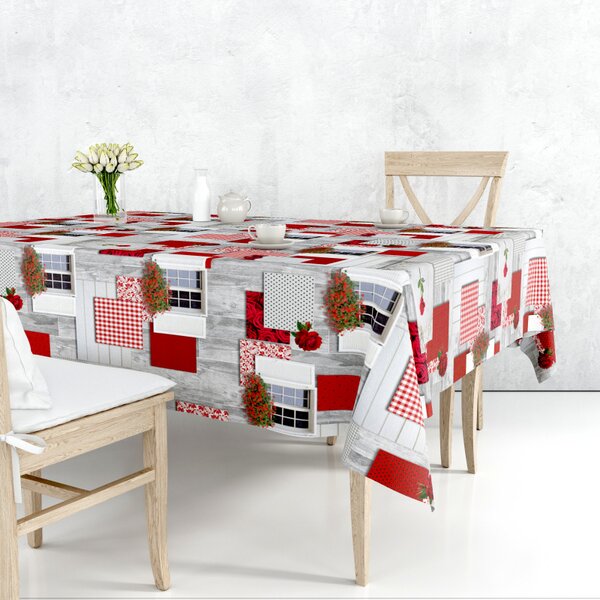 Obrus ​​PVC M-182A - Ruža - Role 140cm x 20m