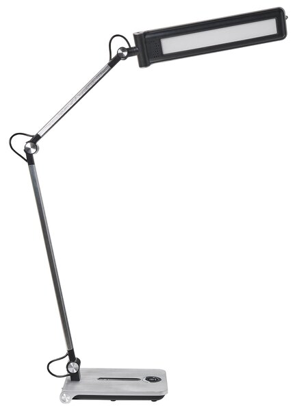 Stolná LED lampa strieborná syntetický materiál 3 režimy teploty svetla so stmievačom dotyková nastaviteľná kancelária