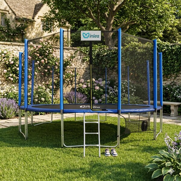 INLEA PREMIUM Jump Trampolína 500 cm s vonkajšou ochrannou sieťou - modrá