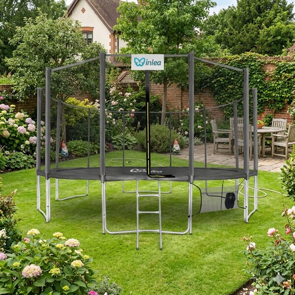 INLEA PREMIUM Jump Trampolína 500 cm s vonkajšou ochrannou sieťou - sivá