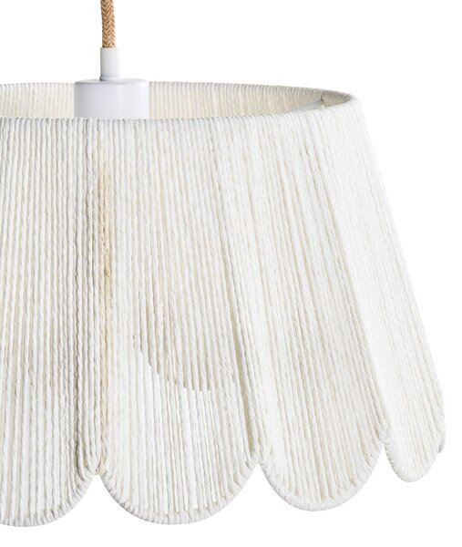 Závesná lampa svetlá béžová tienidlo z papierovej šnúry boho štýl svietidlo obývacia izba spálňa