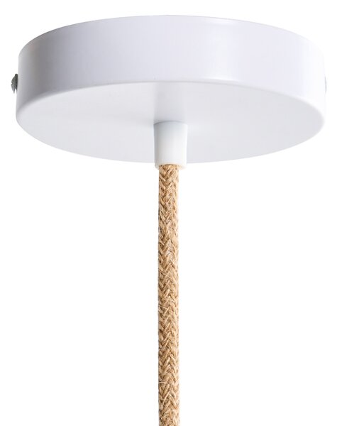 Závesná lampa svetlá béžová tienidlo z papierovej šnúry boho štýl svietidlo obývacia izba spálňa
