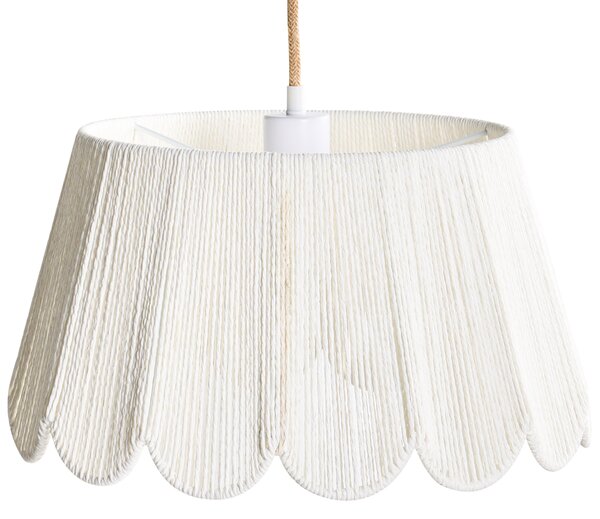 Závesná lampa svetlá béžová tienidlo z papierovej šnúry boho štýl svietidlo obývacia izba spálňa