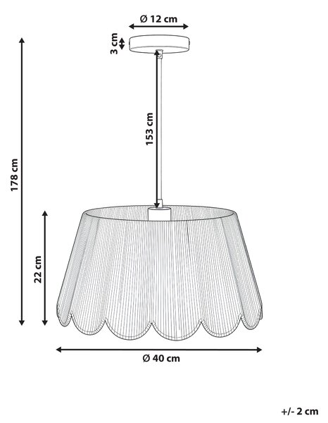 Závesná lampa svetlá béžová tienidlo z papierovej šnúry boho štýl svietidlo obývacia izba spálňa