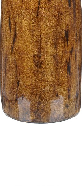 Dekoratívna váza hnedá terakotová s efektom dreva 52 cm elegantná obývacia izba spálňa