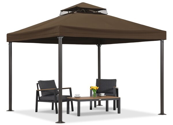 Hnedý záhradný pavilón Valencia 3x3 m Garden Point
