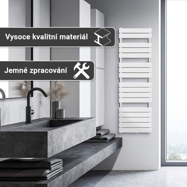 AQUAMARIN Vertikálny kúpeľňový radiátor, 1600 x 500 mm