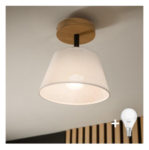 Brilagi - LED Prisadený luster ANTHONY 1xE14/60W/230V dub/biela