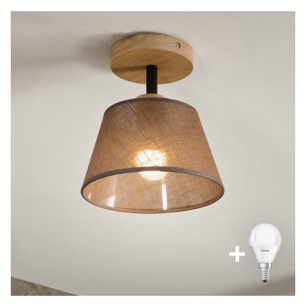 Brilagi - LED Prisadený luster ANTHONY 1xE14/60W/230V dub/hnedá