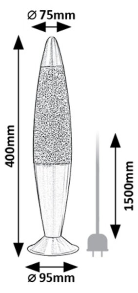 Rabalux GLITTER2 LED lávová lampa 76115