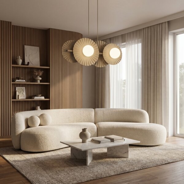 Luster na lanku UMBRA 4xG9/8W/230V béžový