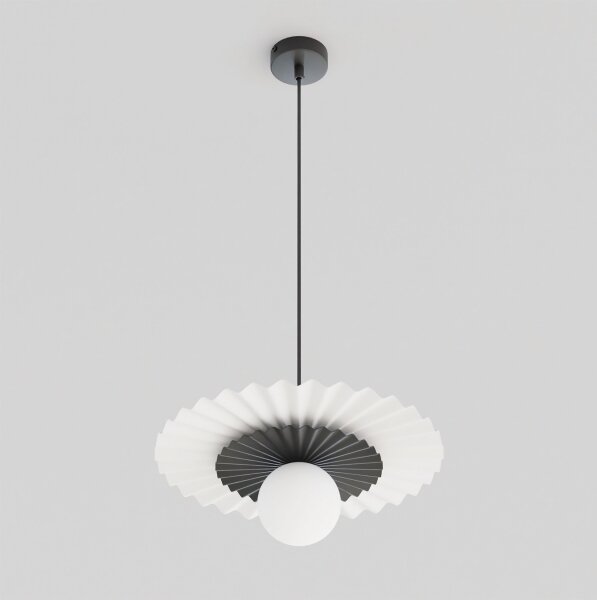 Závesný luster na lanku UMBRA 1xG9/8W/230V čierna/biela