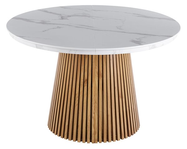 Dekorstudio Rozkládaci jedálenský stôl MARBELLO FLEX 120-200cm biely mramor