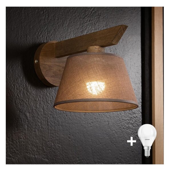 Brilagi - LED Nástenné svietidlo ANTHONY 1xE14/40W/230V dub orech/hnedá