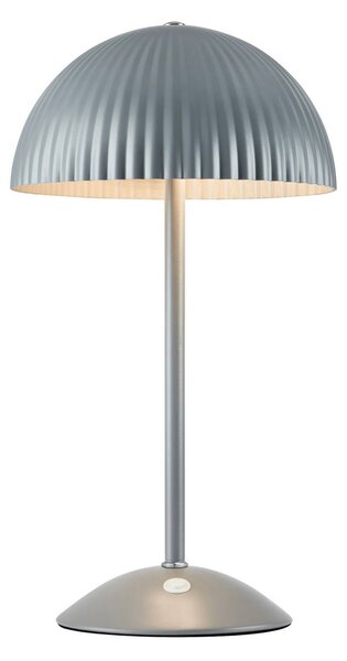 Markslöjd Stolová lampa Zin, sivá, železo, výška 35,5 cm, G9, Hliník / sivá / zinok, Obývacia izba / jedáleň, kov, Stojacie svietidlo