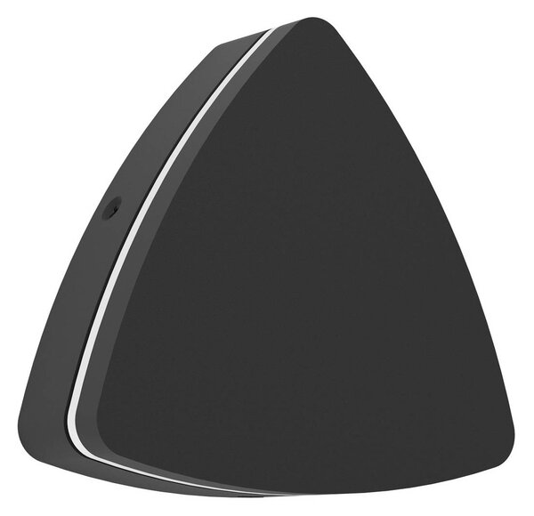 Vonkajšie nástenné svietidlo Pedersano, čierna, šírka 14 cm, trojuholníková, Čierna, Hliník, Moderný