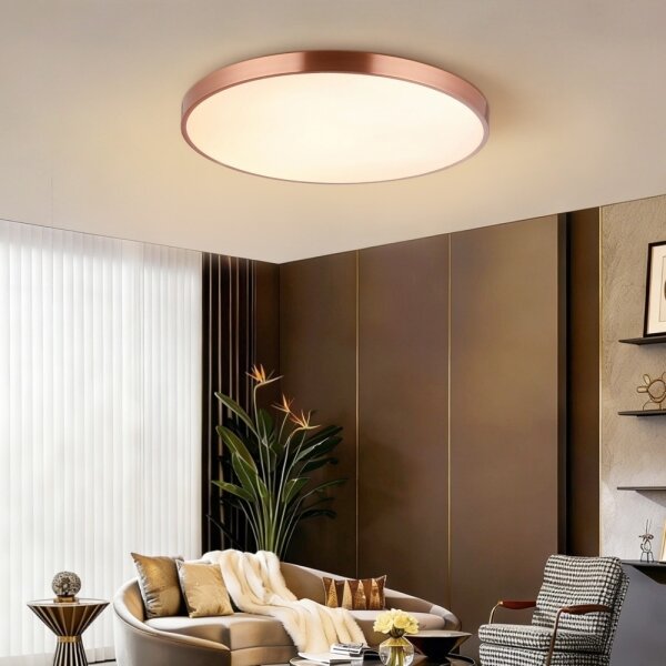 Immax NEO 07323L-LED stmievateľné stropné svietidlo SEMPLICI 96W/230V priemer 80 cm Wi-Fi Tuya rosé + diaľkové ovládanie