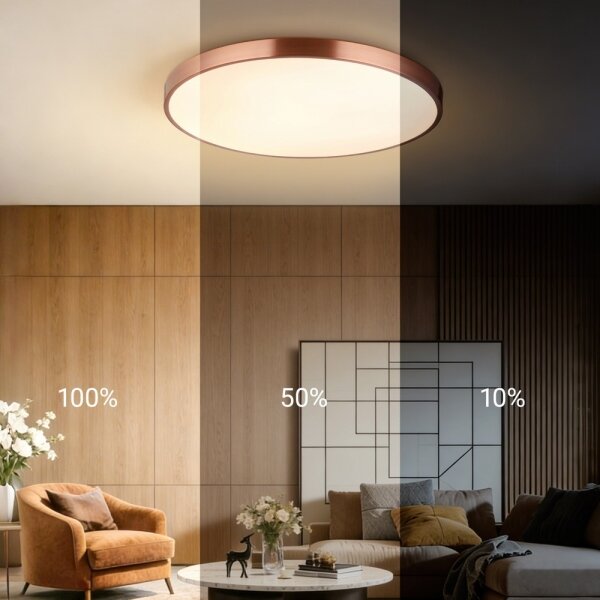 Immax NEO 07323L-LED stmievateľné stropné svietidlo SEMPLICI 96W/230V priemer 80 cm Wi-Fi Tuya rosé + diaľkové ovládanie