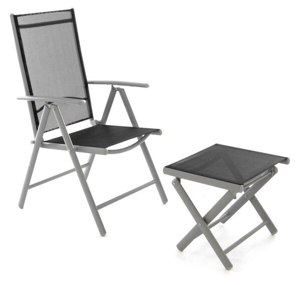 Garthen 6351 Hliníková skladacia stolička s nánožníkom