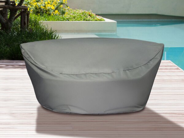 Ochranná plachta na záhradný nábytok sivá PVC polyester 170 x 160 x 75 cm kryt proti dažďu
