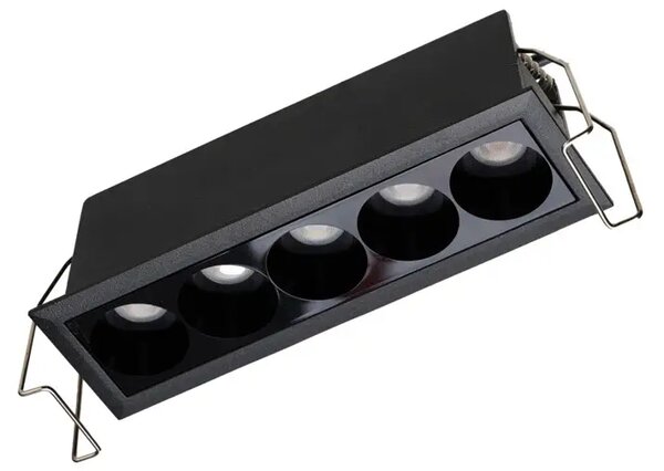 Minimalistické podhľadové svietidlo do sadrokartonu Tetris 14 10W CCT čierna