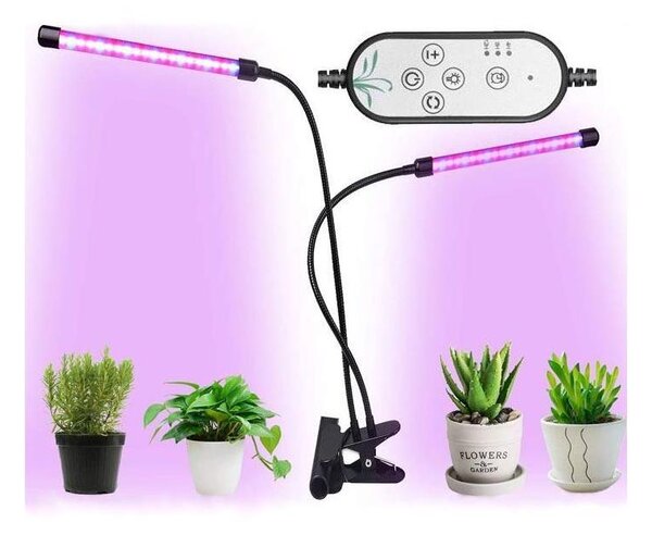 LED Stmievateľná stolná lampa s klipom na pestovanie rastlín LED/8W/5V