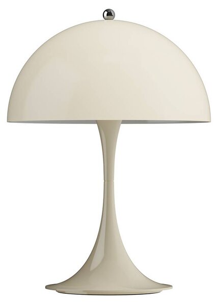 Louis Poulsen Akumulátorová lampa Panthella PORTABLE 250, béžová, IP44, Krémová / jantárovo žltá, Obývacia izba / jedáleň, Plast, Moderný, Stolová lampa