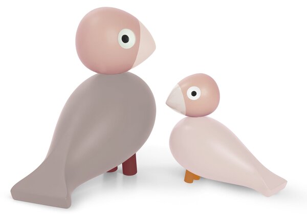 Drevený vtáčik Liv a Lykke Soft Pink