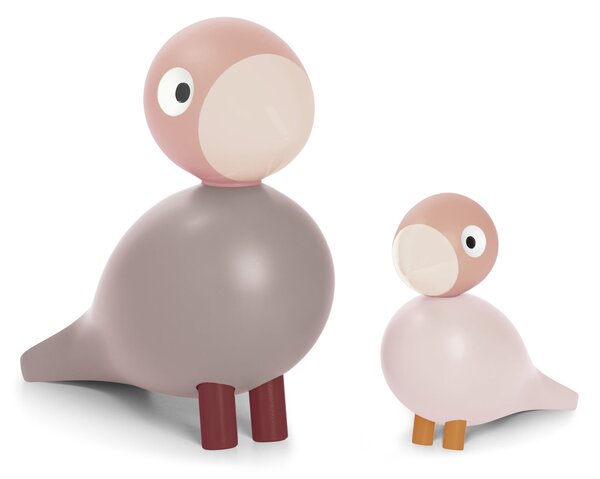 Drevený vtáčik Liv a Lykke Soft Pink