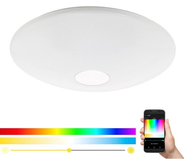 Eglo 33271-LED RGBW stmievateľné stropné svietidlo TOTARI-C 34W/230V pr.60 cm +