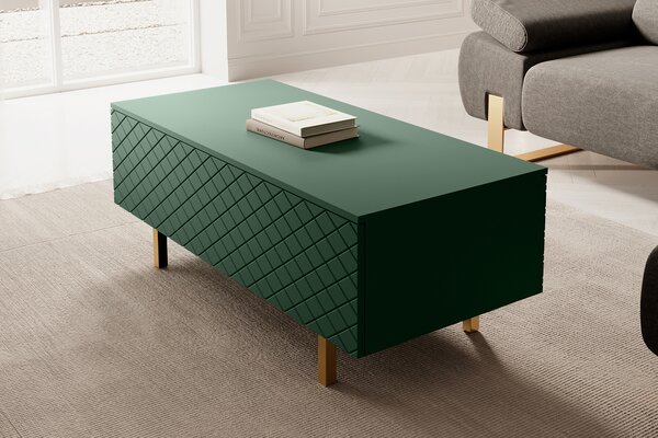 Konferenčný stolík Scalia II 120 2K s úložným priestorom - labrador mat / zlaté nožičky - Limitovaná ponuka