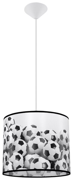 Detské závesné svietidlo Ball B, 1x plastové tienidlo so vzorom, (fi 30cm)