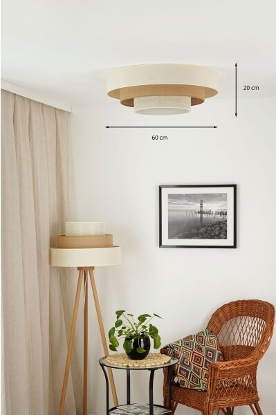 Brilagi-LED Stropné svietidlo DENVER LUNETA LED/12W/230V pr. 60 cm béžová/krémová